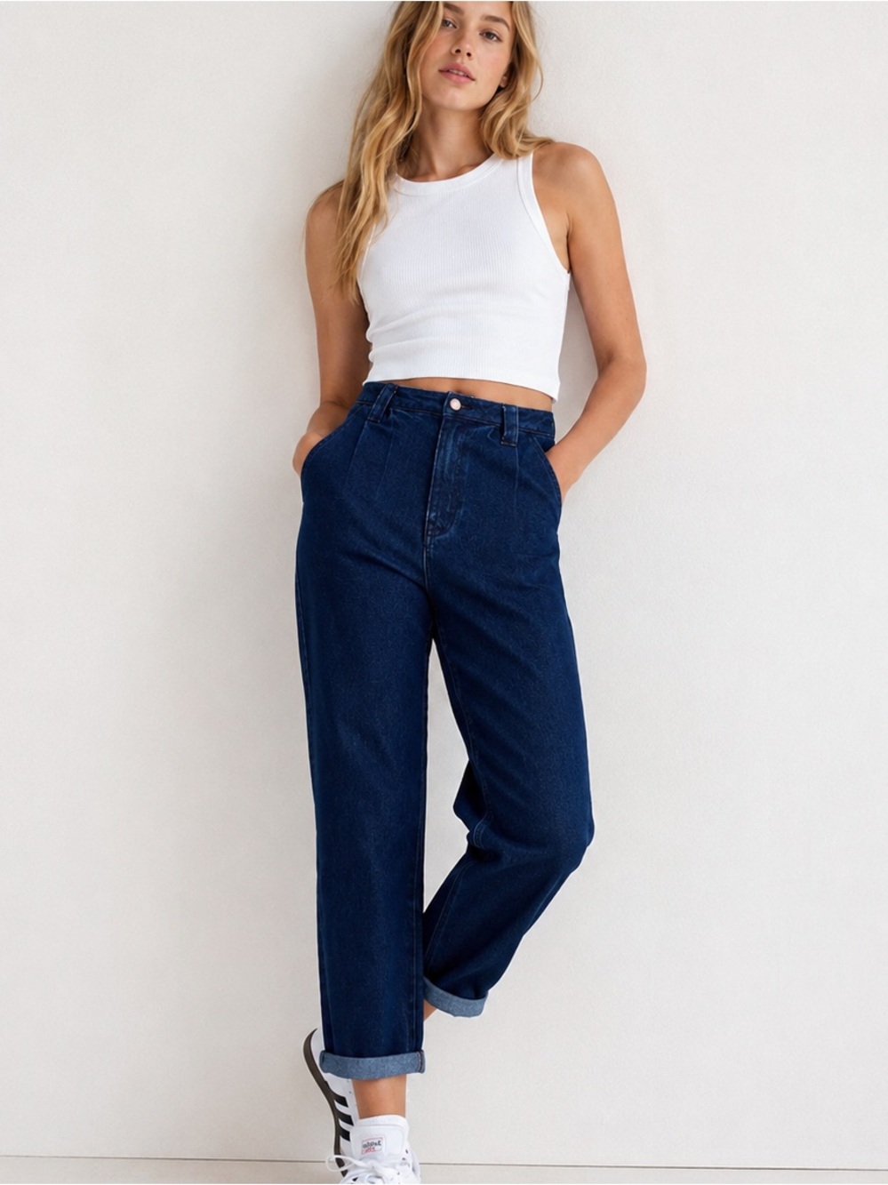 Tinseltown Dark Wash High-Rise Loose Fit Jeans Sz 7